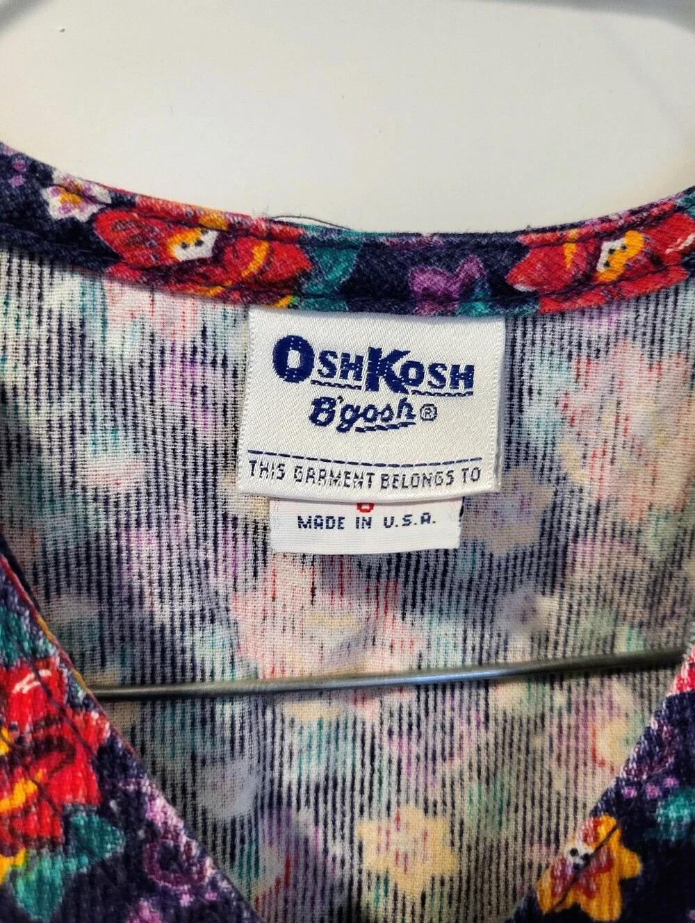 Vintage 1990s OshKosh B'gosh Purple Floral corduroy dress in girls size 6